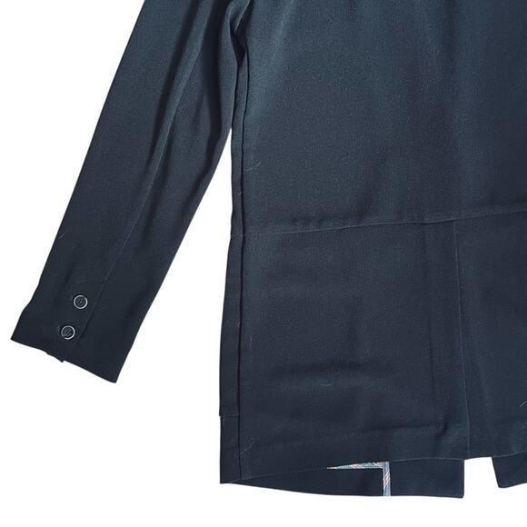 Anthropologie Cartonnier Women’s Sz M Black Crepe Blazer Single Button Beatrice - Picture 10 of 12